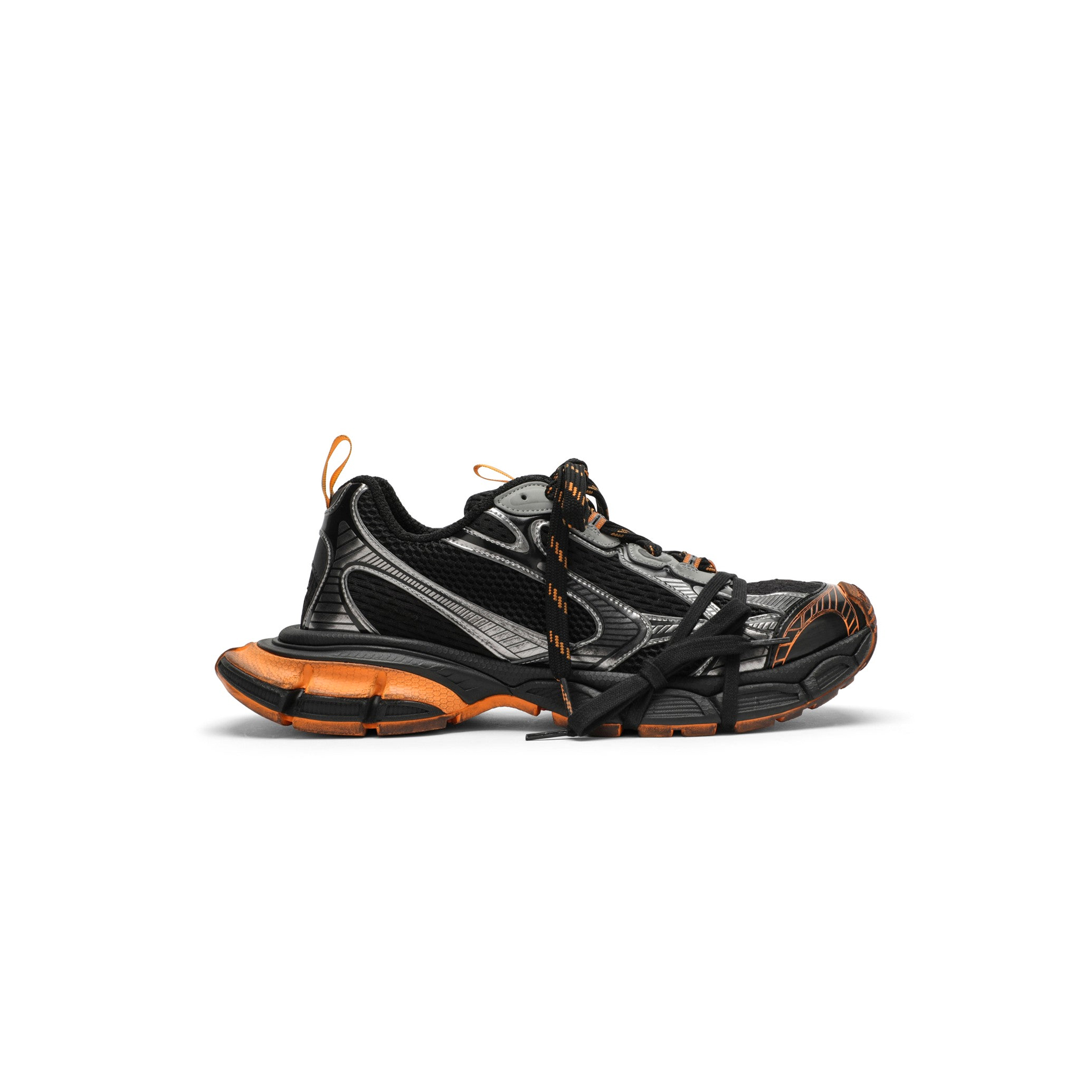 Ba*len*cia*ga 3 xl black orange grey mesh and polyurethane 734731w3xl31178